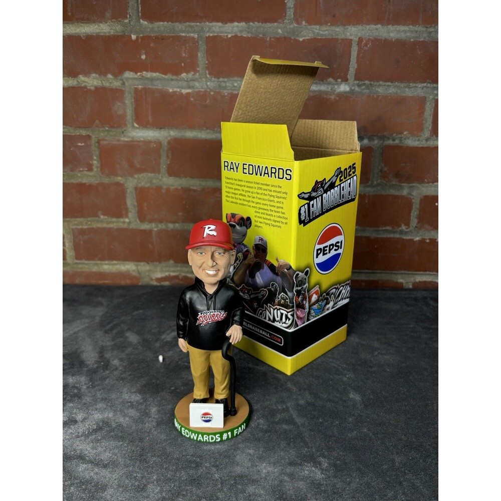 Richmond Flying Squirrels Ray Edwards Number 1 Fan Bobblehead SGA 9-14-2025